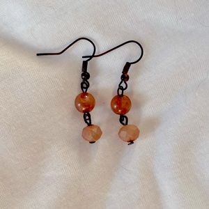 Small Brown Bead Earrings